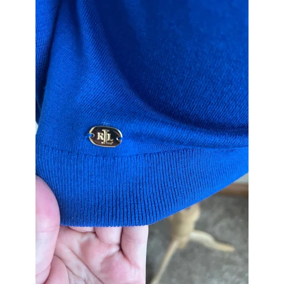 NWT Women's Lauren Ralph Lauren Sweater, S, Blue - Picture 6 of 7